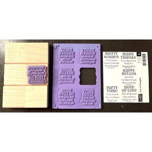 STAMPIN UP! Lots of Thoughts set of 6 Wood Mounted Rubber Stamps 111405